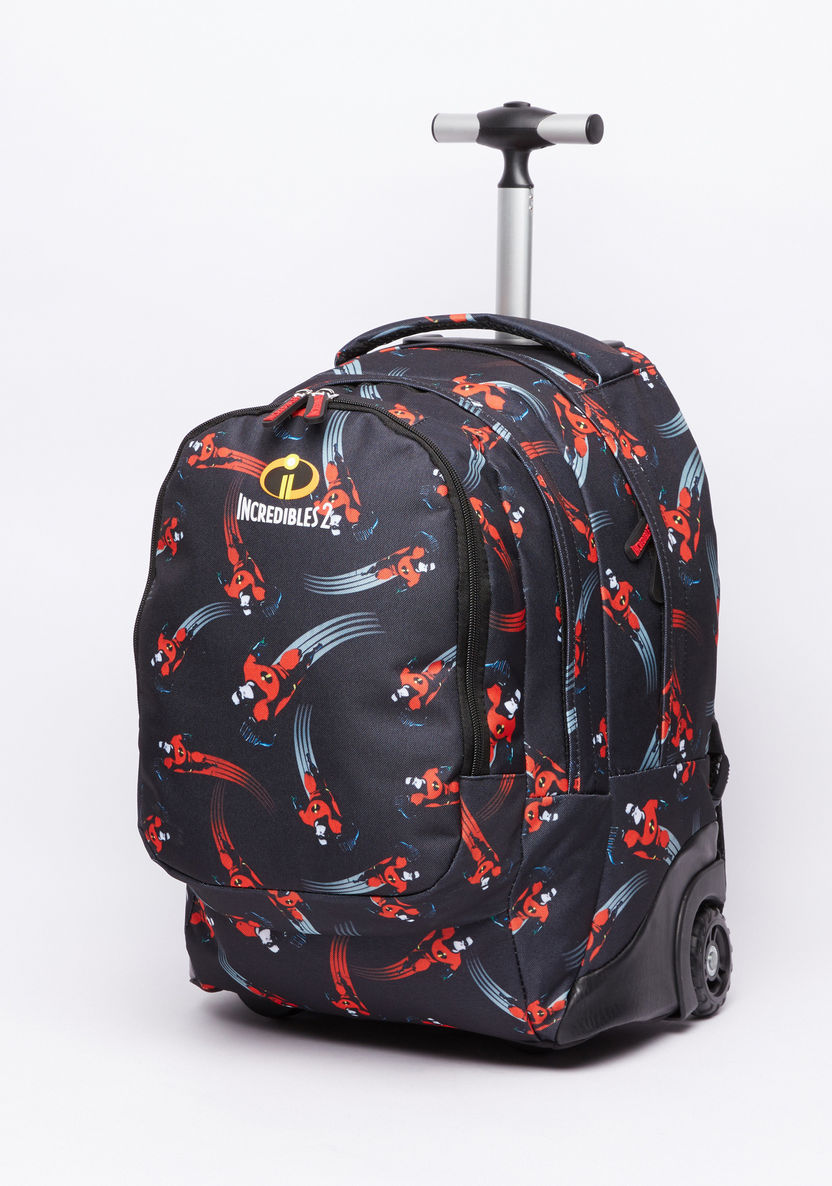 The Incredibles Printed Trolley Backpack with Adjustable Straps-Trolleys-image-0