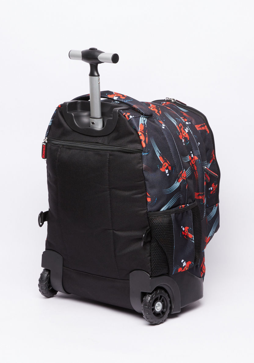 The Incredibles Printed Trolley Backpack with Adjustable Straps-Trolleys-image-2