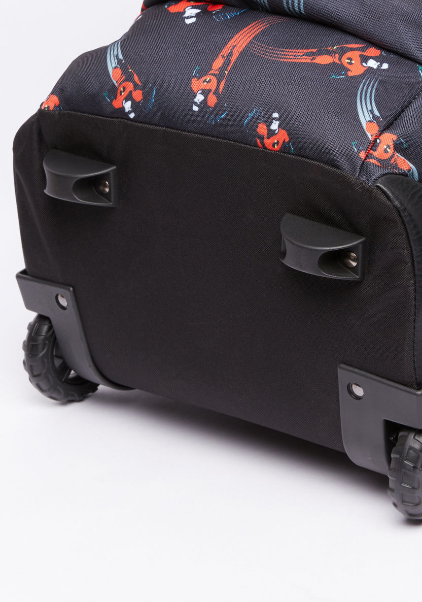 The Incredibles Printed Trolley Backpack with Adjustable Straps-Trolleys-image-3