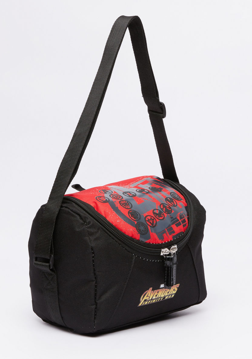 Avengers Printed Lunch Bag with Zip Closure-Lunch Bags-image-4