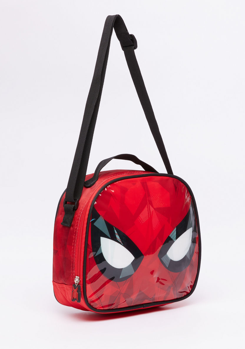 Spider-Man Printed Lunch Bag with Zip Closure-Lunch Bags-image-1