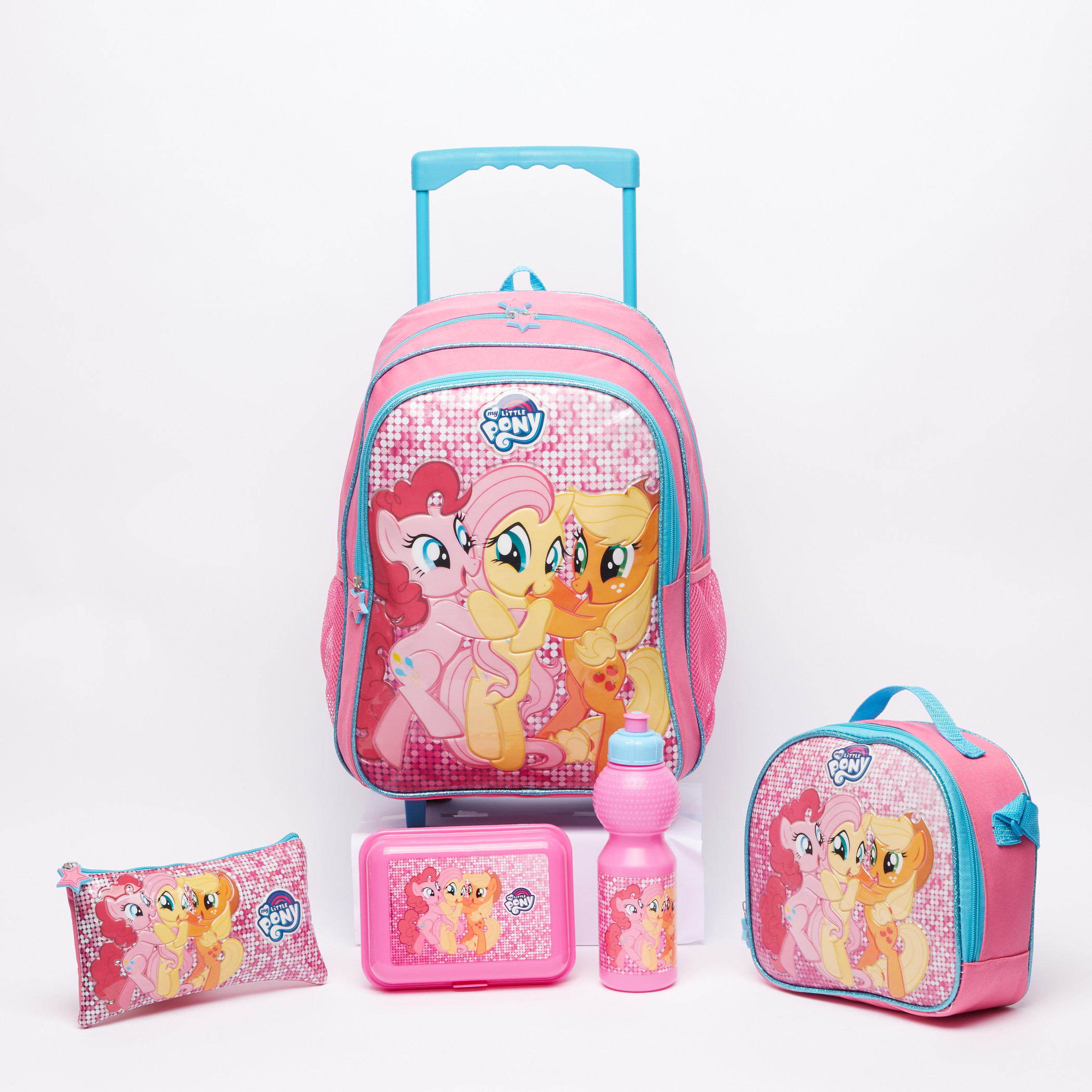 My Little Pony Printed 5-Piece Trolley Backpack Set-school-bagsandbackpacks-trolleybags-image-1