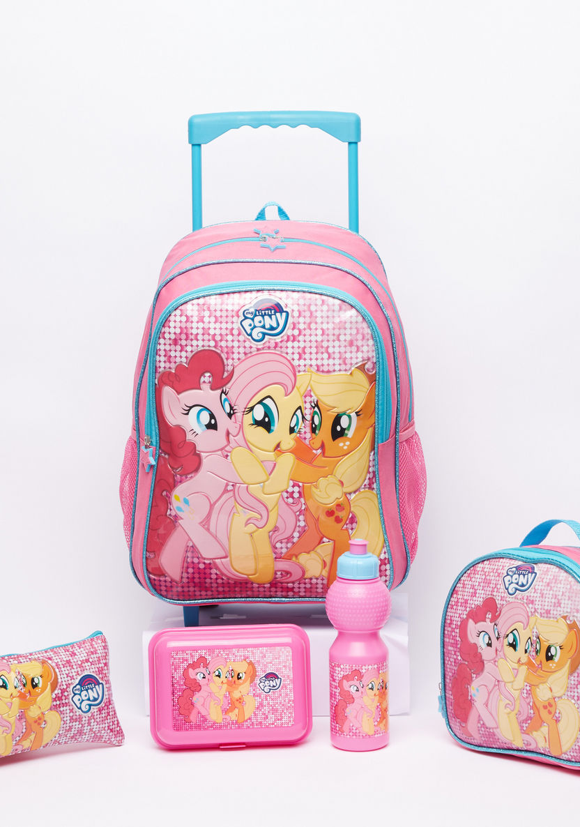 My Little Pony Printed 5-Piece Trolley Backpack Set-School Sets-image-0