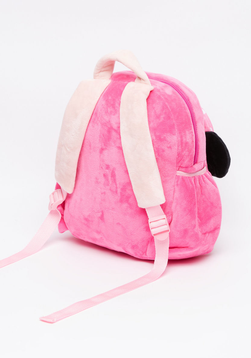 Minnie Mouse 3D Plush Detail Backpack with Zip Closure-Backpacks-image-1