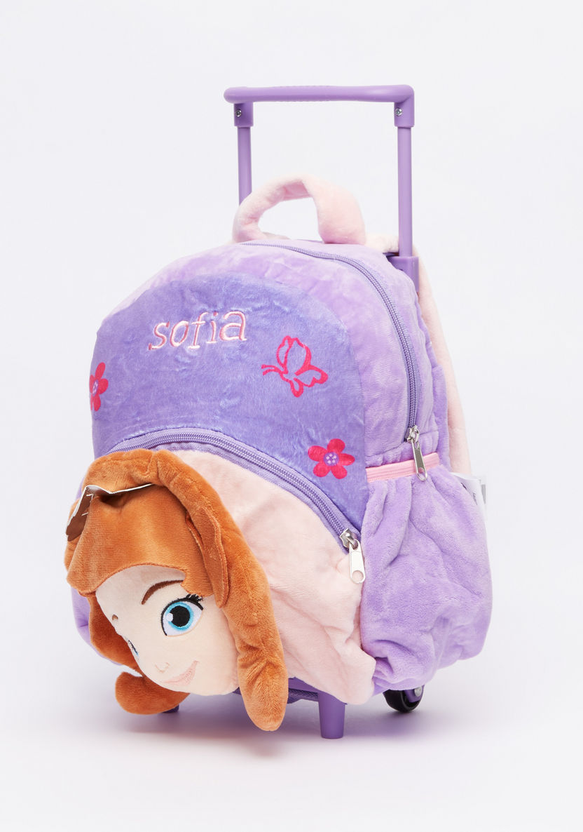 Sofia the First 3D Trolley Backpack with Zip Closure-Trolleys-image-0