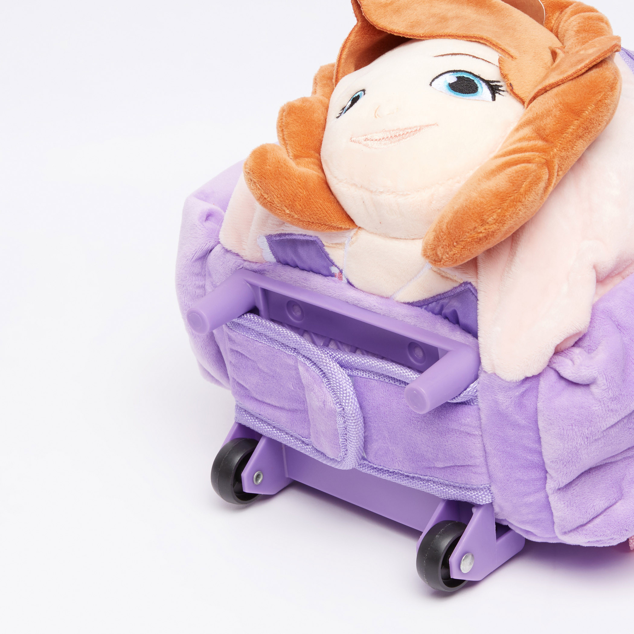 Sofia the First 3D Trolley Backpack with Zip Closure-school-bagsandbackpacks-trolleybags-image-4