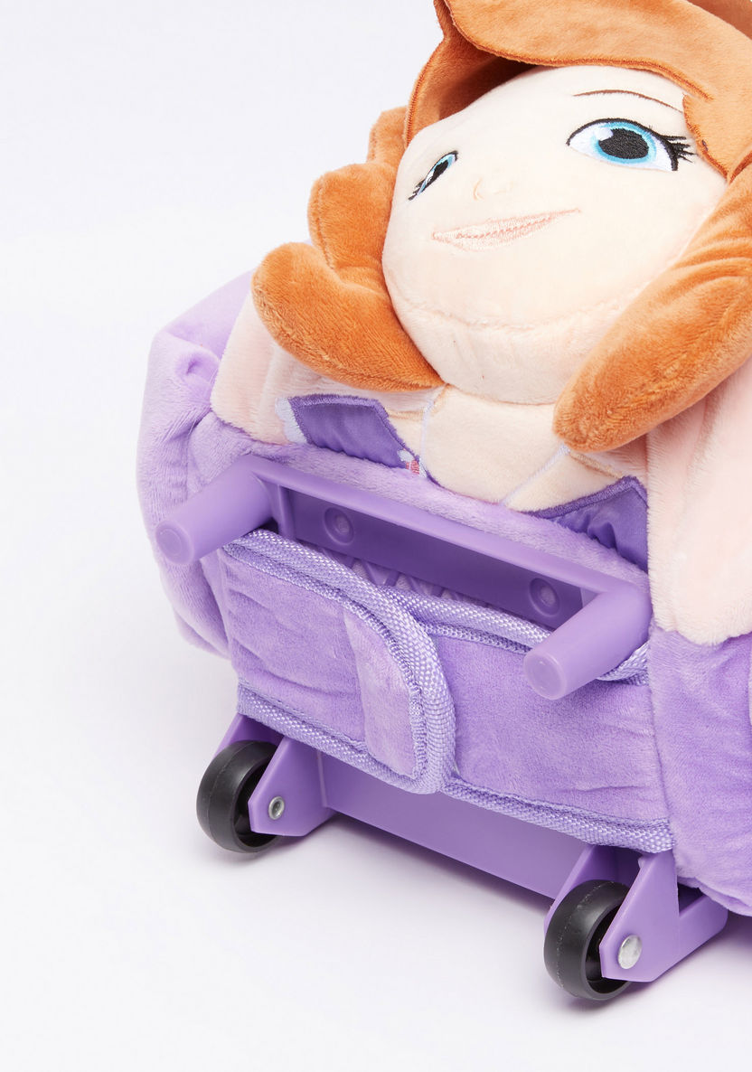 Sofia the First 3D Trolley Backpack with Zip Closure-Trolleys-image-3