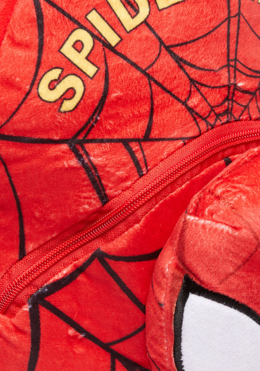 Spider-Man Printed 3D Trolley Backpack with Zip Closure-Trolleys-image-2