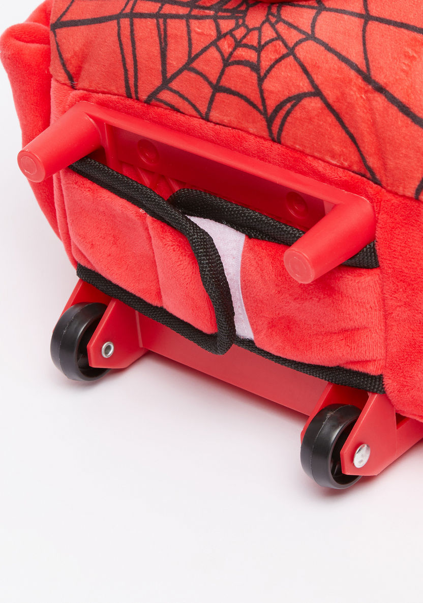 Spider-Man Printed 3D Trolley Backpack with Zip Closure-Trolleys-image-3