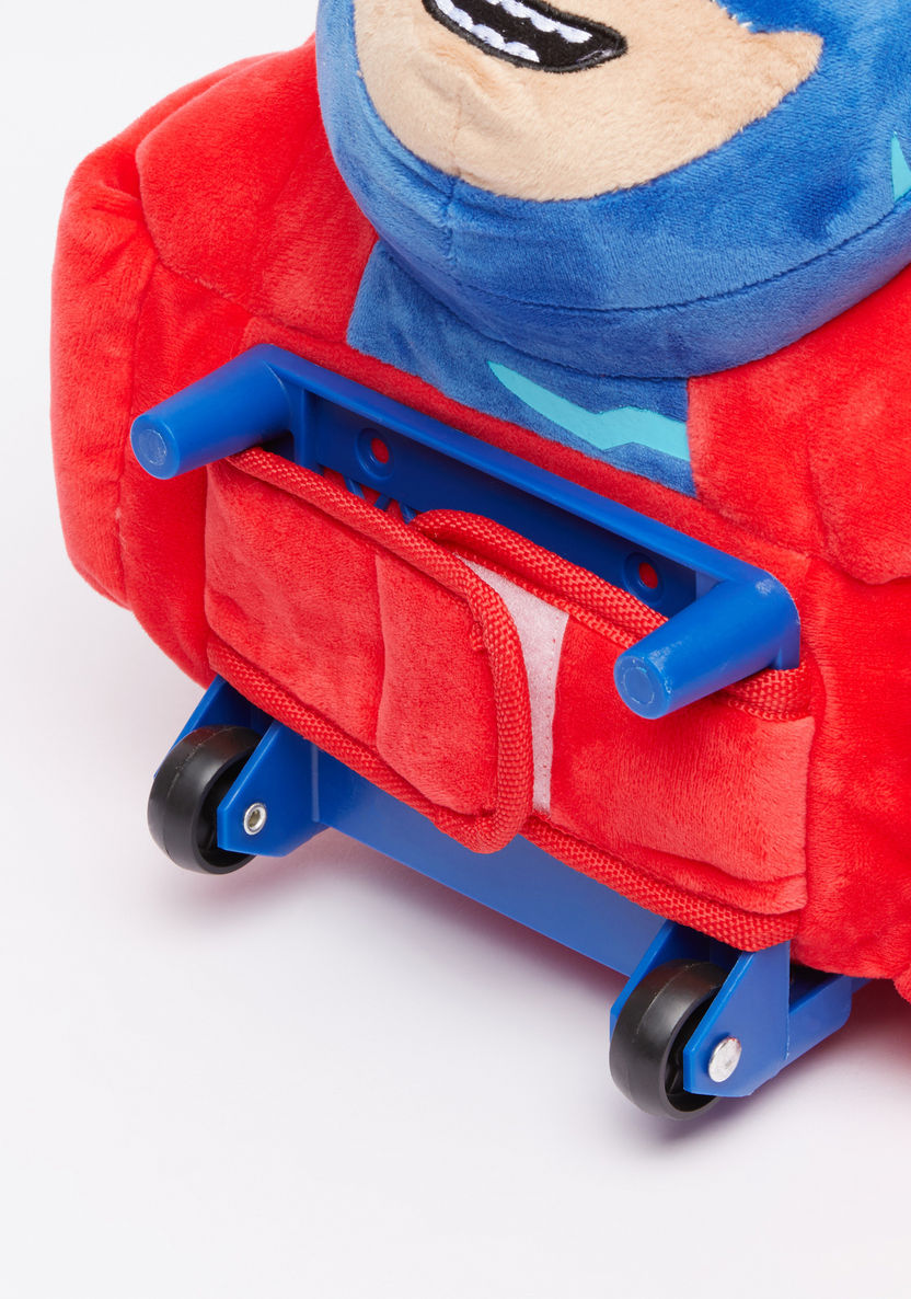 PJ Masks Printed 3D Trolley Backpack with Zip Closure-Trolleys-image-3