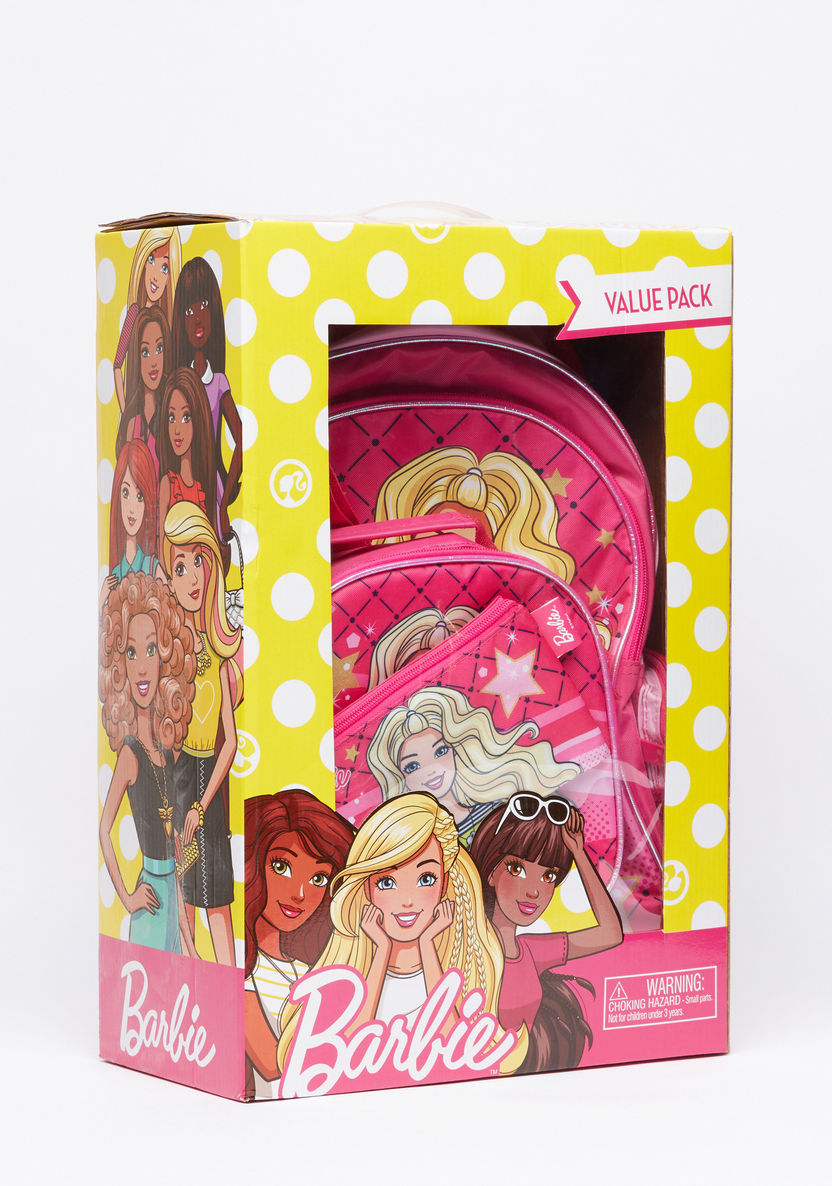 Barbie Printed 5-Piece Trolley Backpack Set-School Sets-image-10