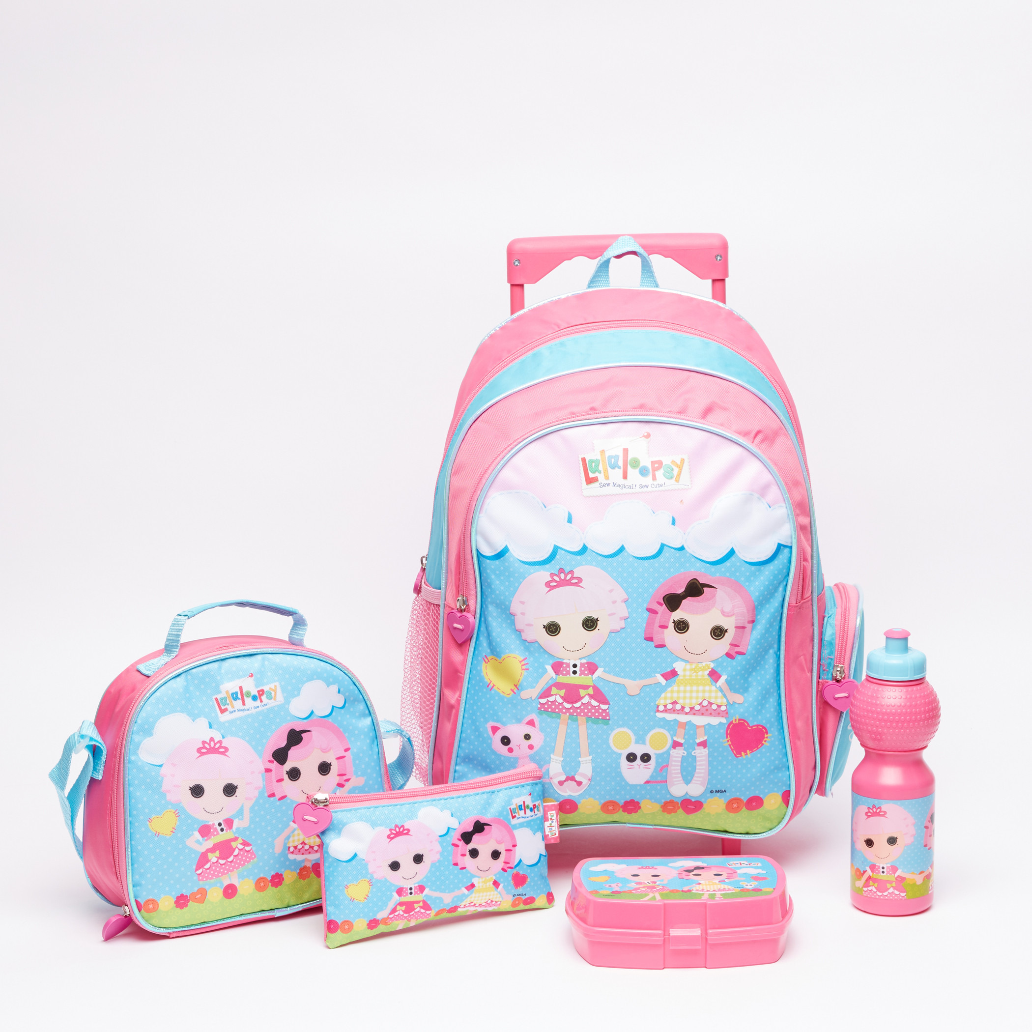 Lalaloopsy Printed 5-Piece Trolley Backpack Set-school-bagsandbackpacks-trolleybags-image-1