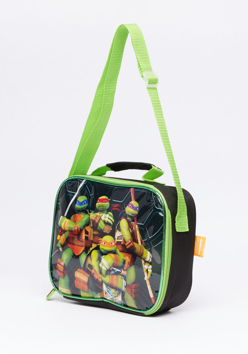 Ninja Turtle Printed Trolley Backpack with Zip Closure-School Sets-image-6