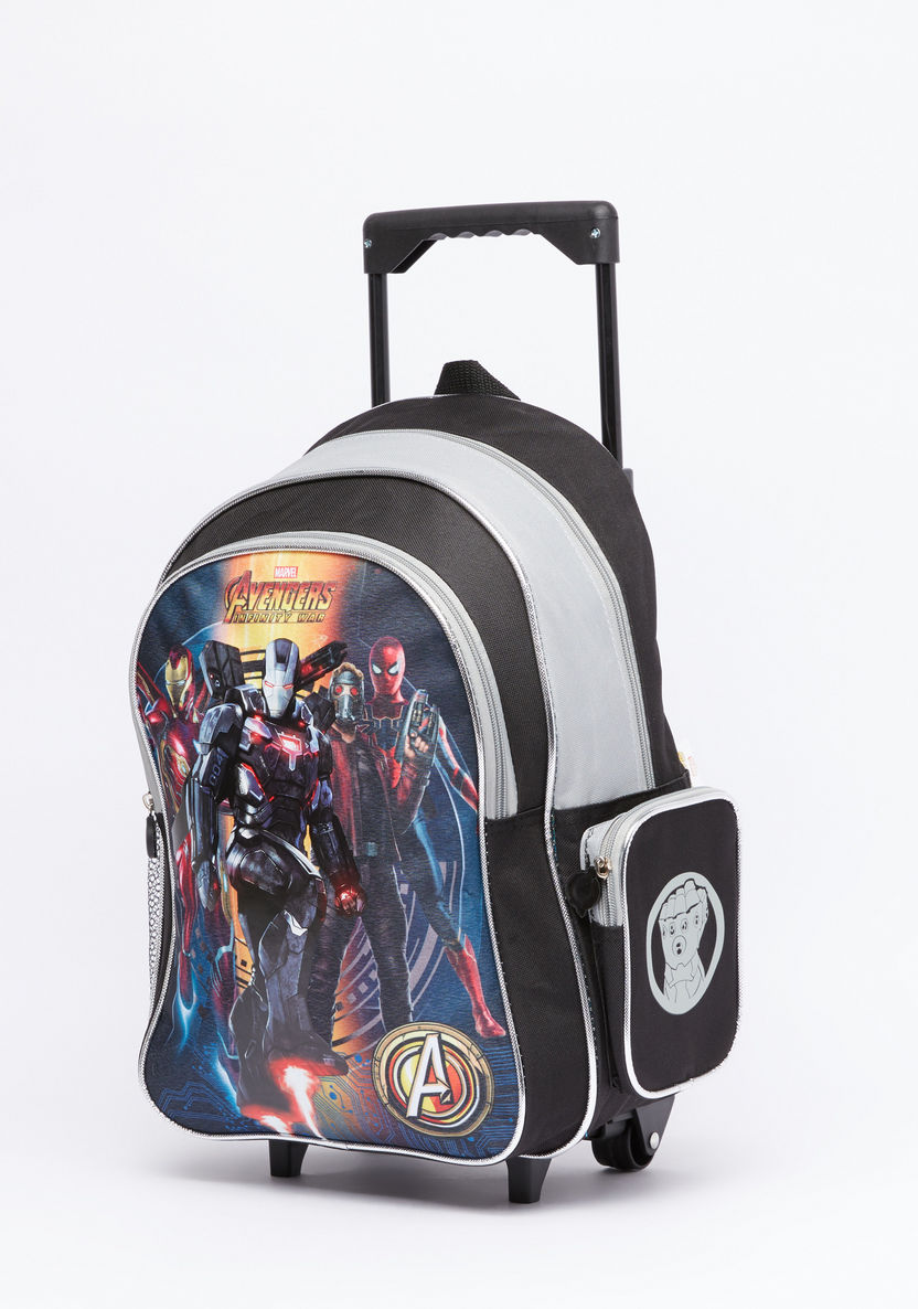 Avengers Printed 5-Piece Trolley Backpack Set-School Sets-image-1