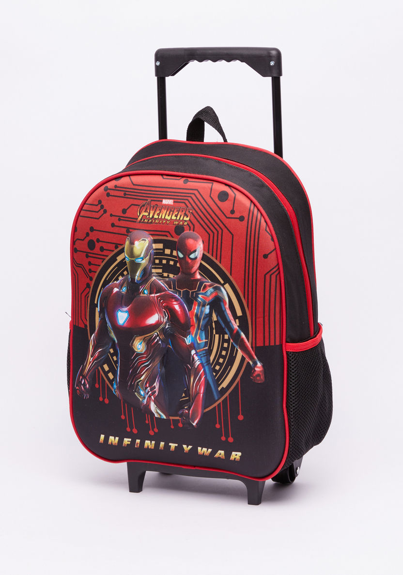 Avengers Printed 3-Piece Trolley Backpack Set-School Sets-image-1
