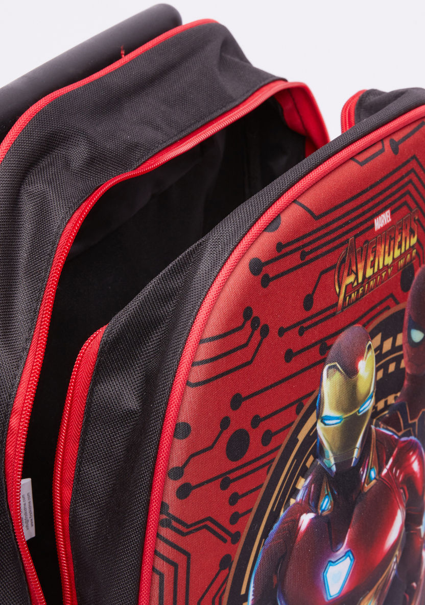 Avengers Printed 3-Piece Trolley Backpack Set-School Sets-image-5