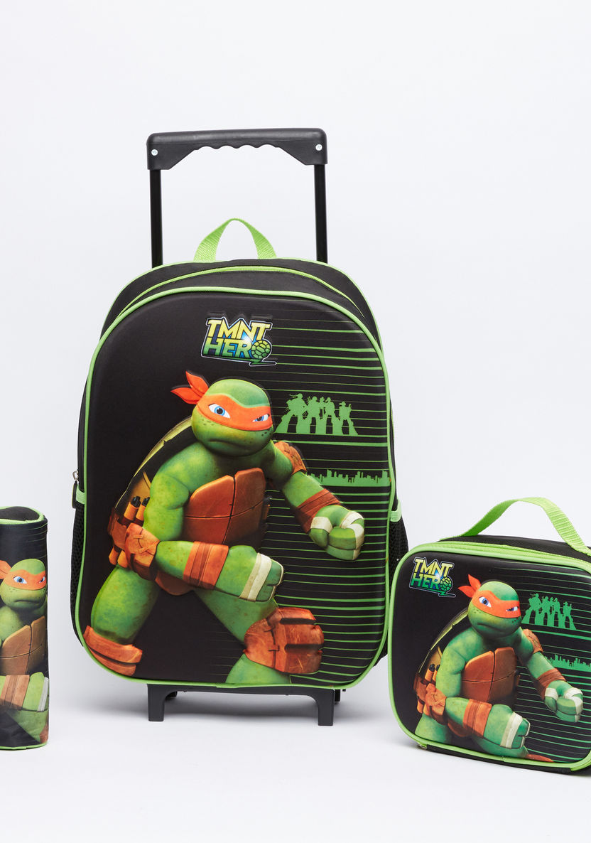 Teenage Mutant Ninja Turtles Printed 3-Piece Trolley Backpack Set-School Sets-image-0