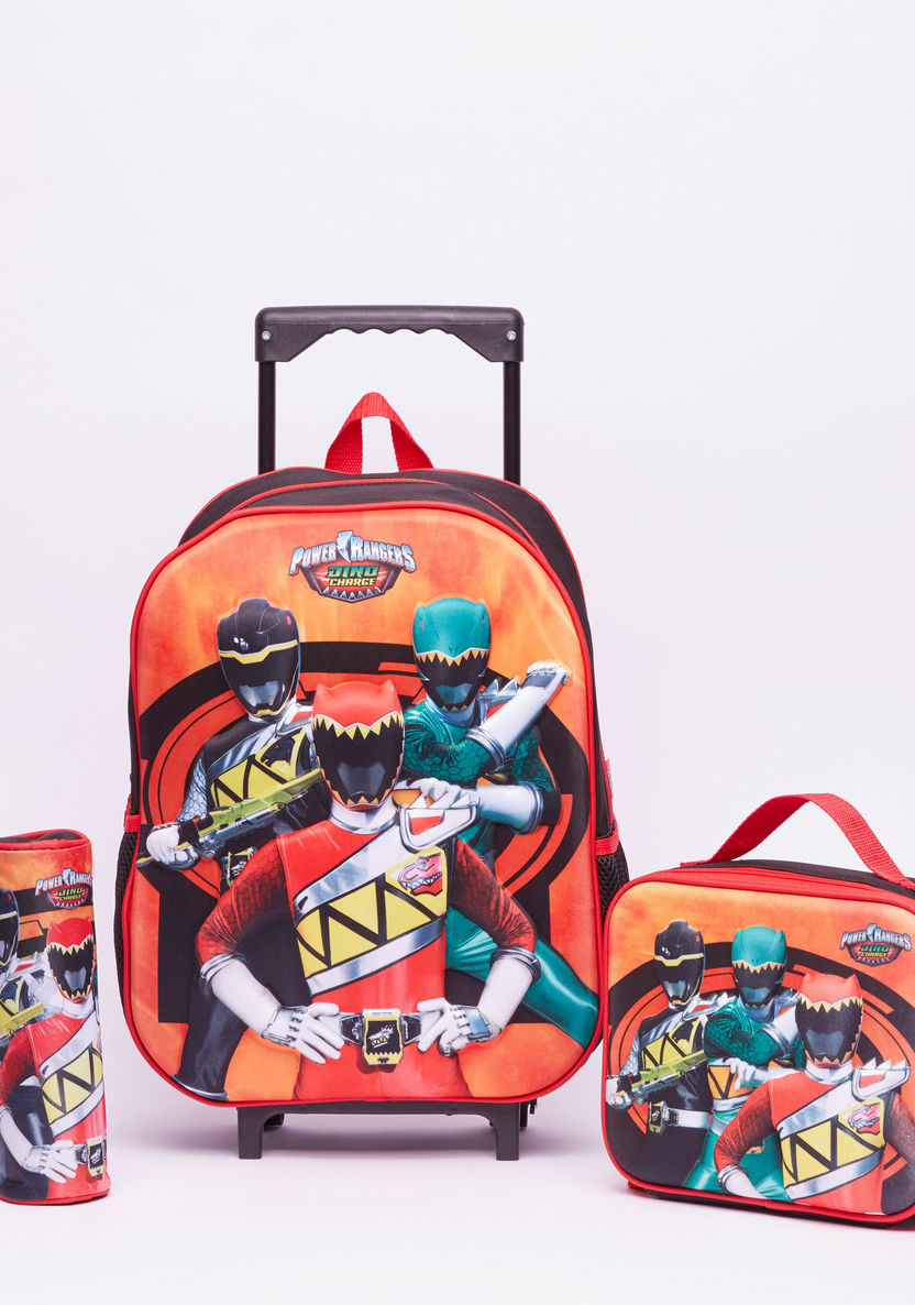 Power Rangers Printed 3-Piece Trolley Backpack Set-School Sets-image-0