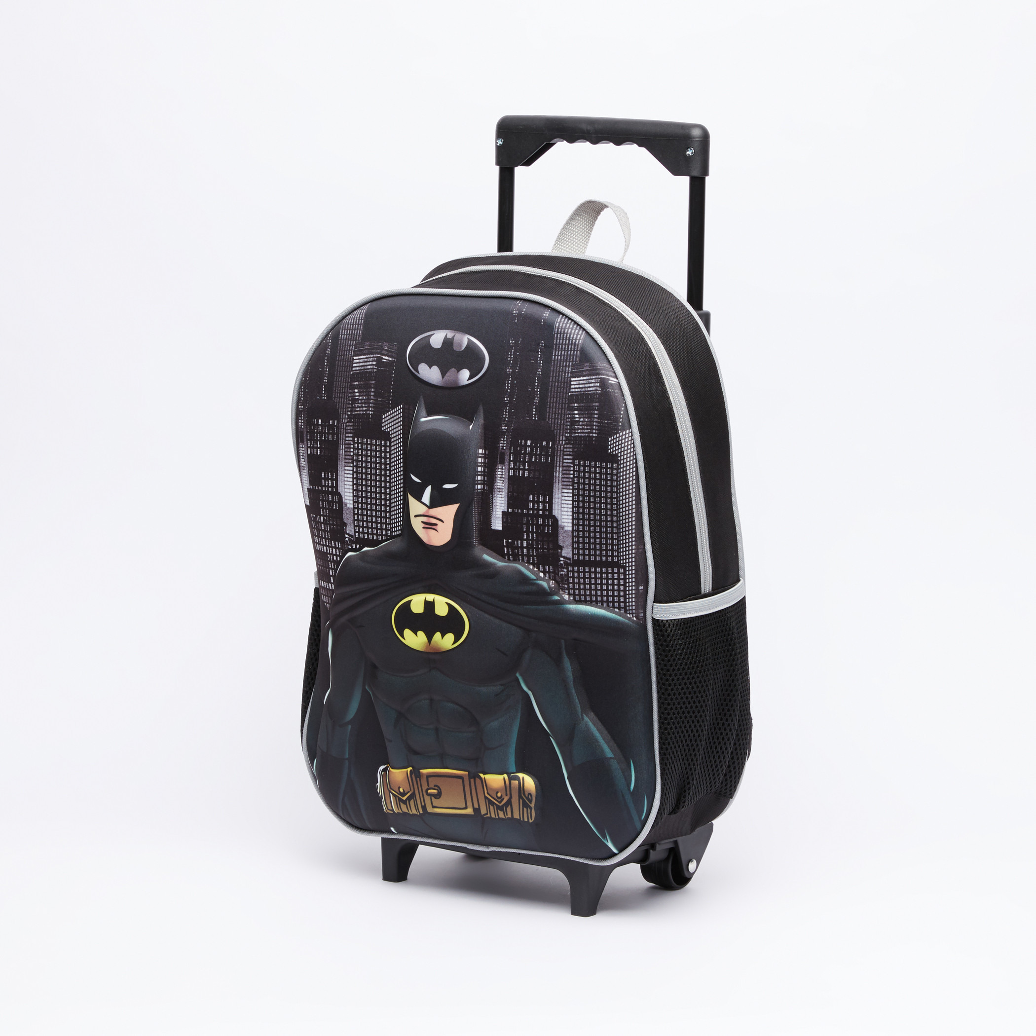 طقم حقيبة ظهر بعجلات 3 قطع بطبعات باتمان-school-bagsandbackpacks-trolleybags-image-2