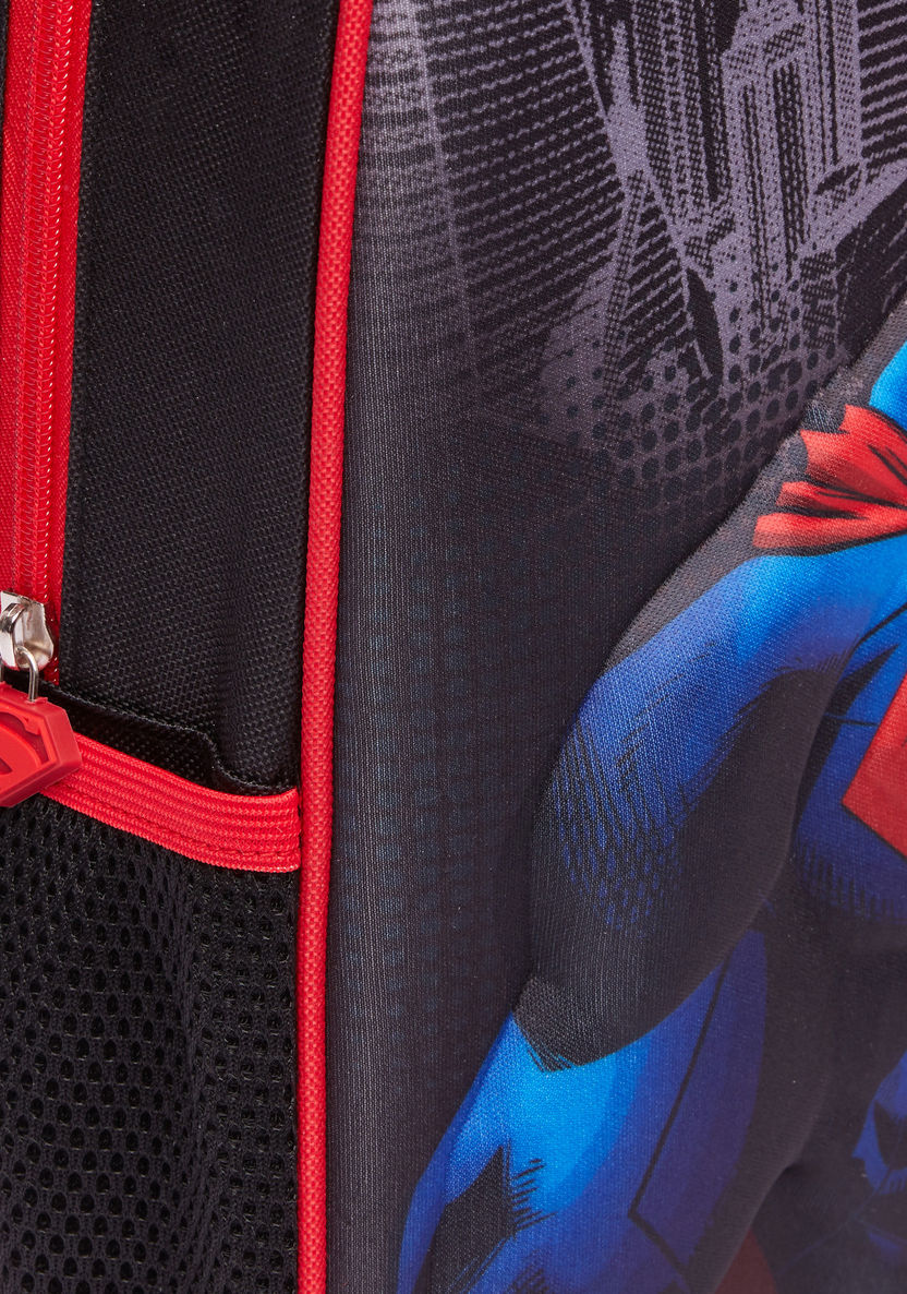 Superman Printed 3-Piece Trolley Backpack Set-School Sets-image-3