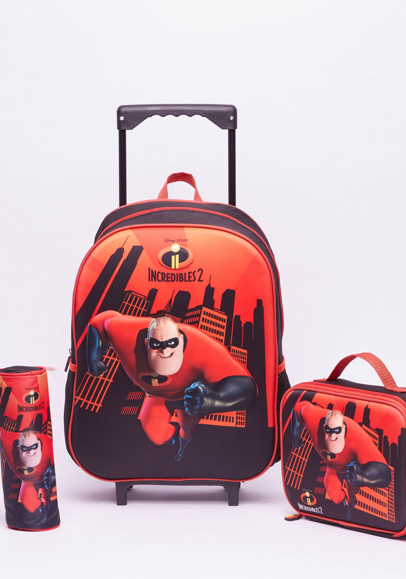 The Incredibles 2 Printed 3-Piece Trolley Backpack Set-School Sets-image-0