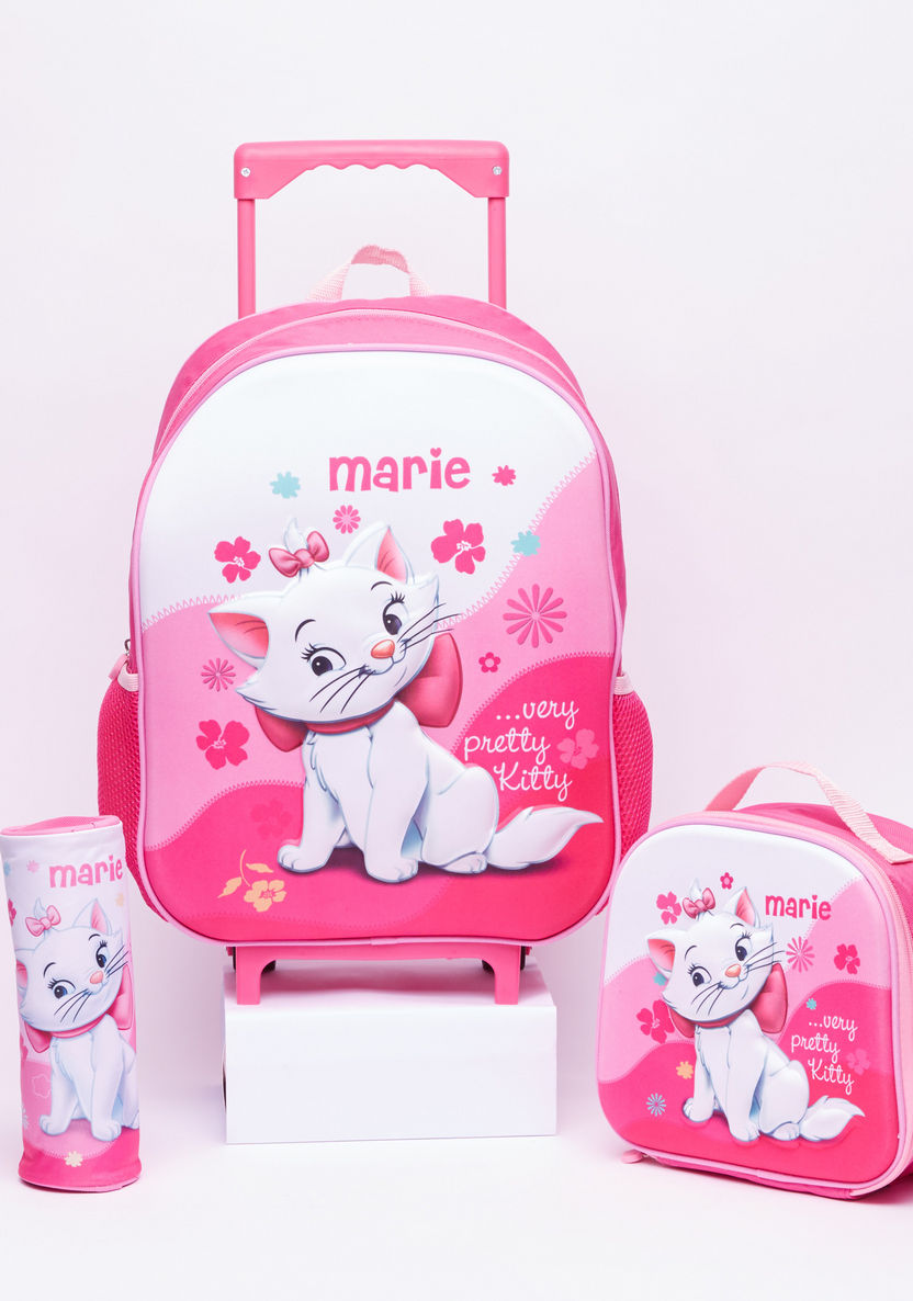 Marie the Cat Printed 3-Piece Trolley Backpack Set-School Sets-image-0
