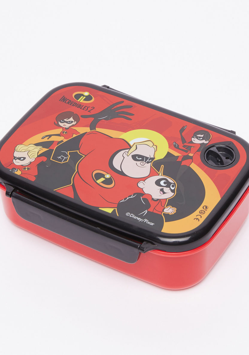 The Incredibles Printed Lunchbox with Clip Closures-Lunch Boxes-image-0