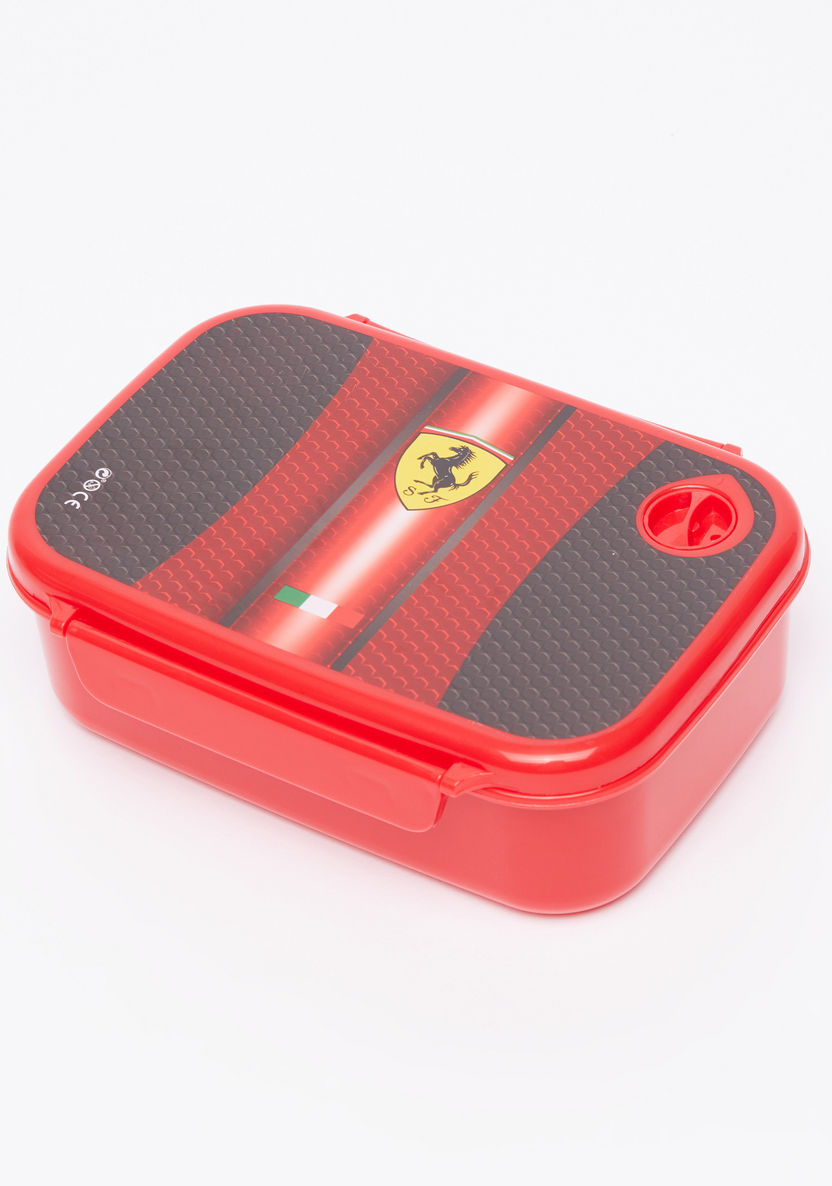 Ferrari Printed Lunchbox with Clip Closure-Lunch Boxes-image-0