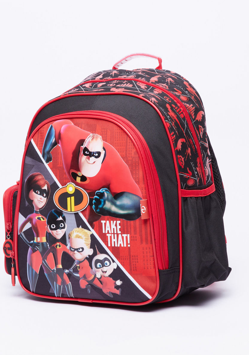 The Incredibles Printed Backpack with Zip Closure-Backpacks-image-0