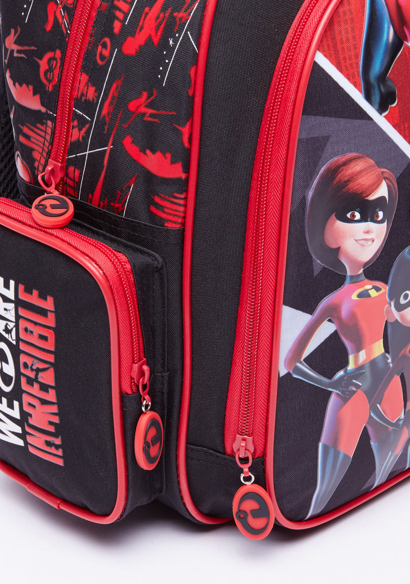 The Incredibles Printed Backpack with Zip Closure-Backpacks-image-2