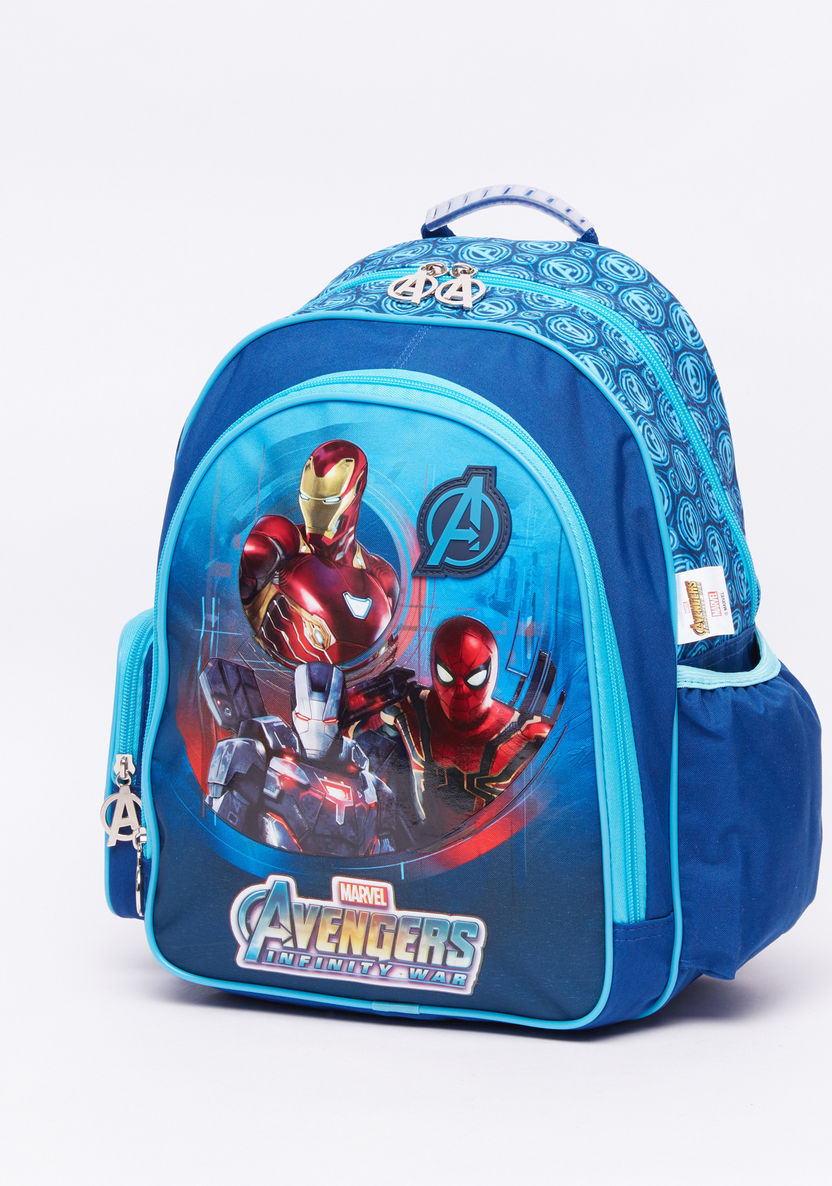 Avengers Printed Backpack with Zip Closure-Backpacks-image-0