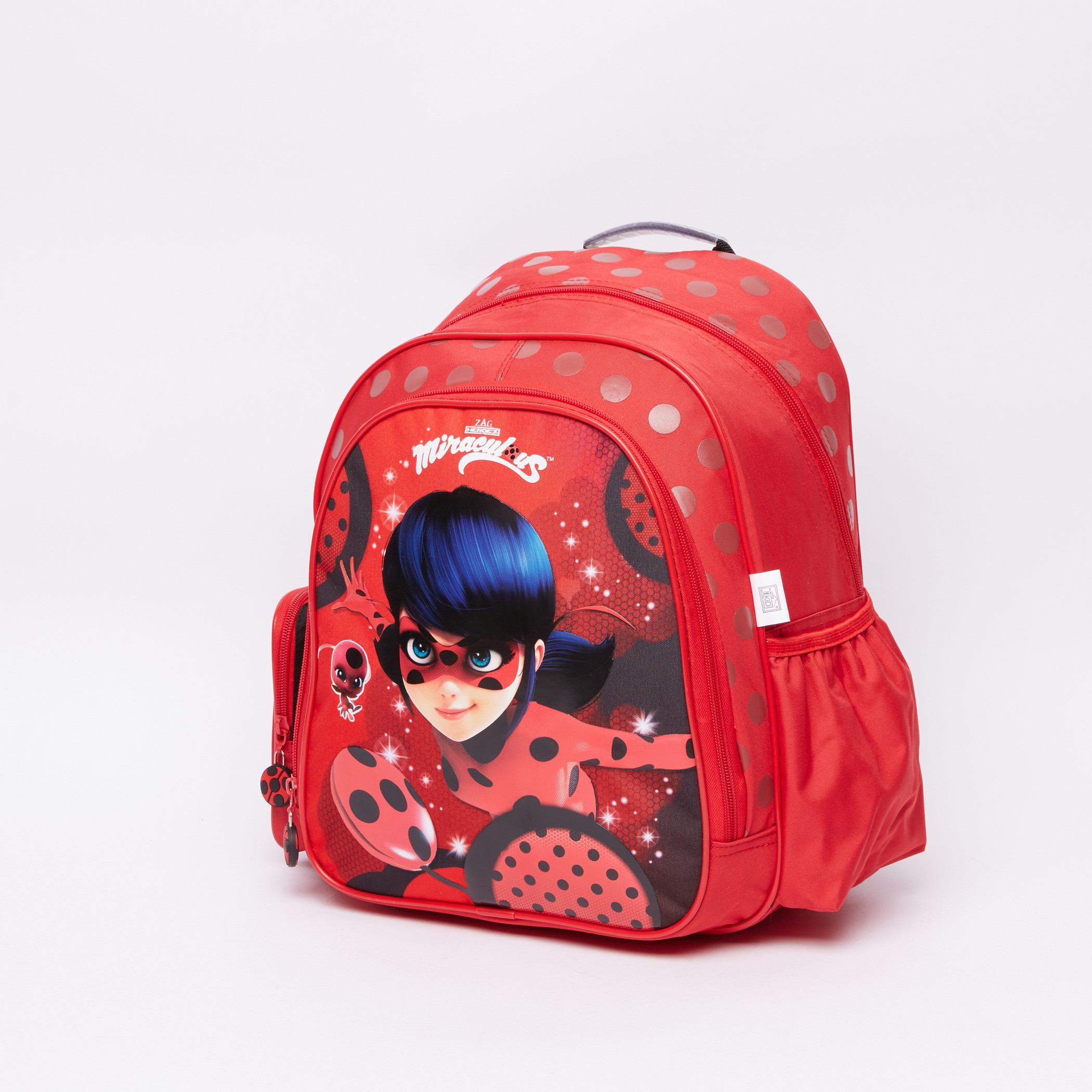 Miraculous Ladybug Printed Backpack with Zip Closure-school-bagsandbackpacks-backpacks-image-1