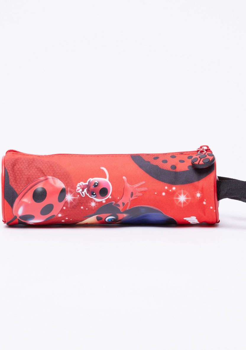 Miraculous Ladybug Printed Pencil Case with Zip Closure-Pencil Cases-image-1