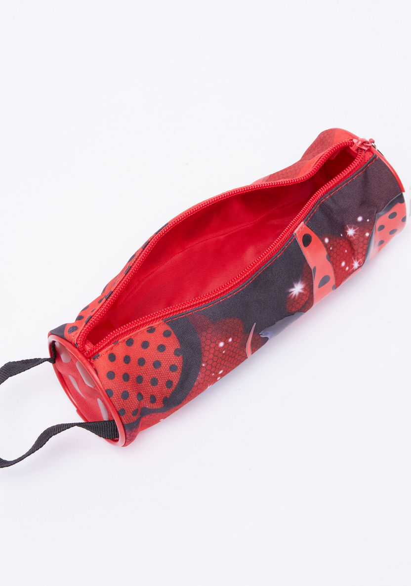 Miraculous Ladybug Printed Pencil Case with Zip Closure-Pencil Cases-image-3