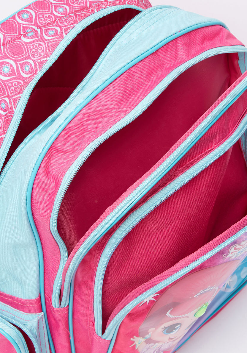 Shimmer and Shine Printed Backpack with Adjustable Straps-Backpacks-image-3