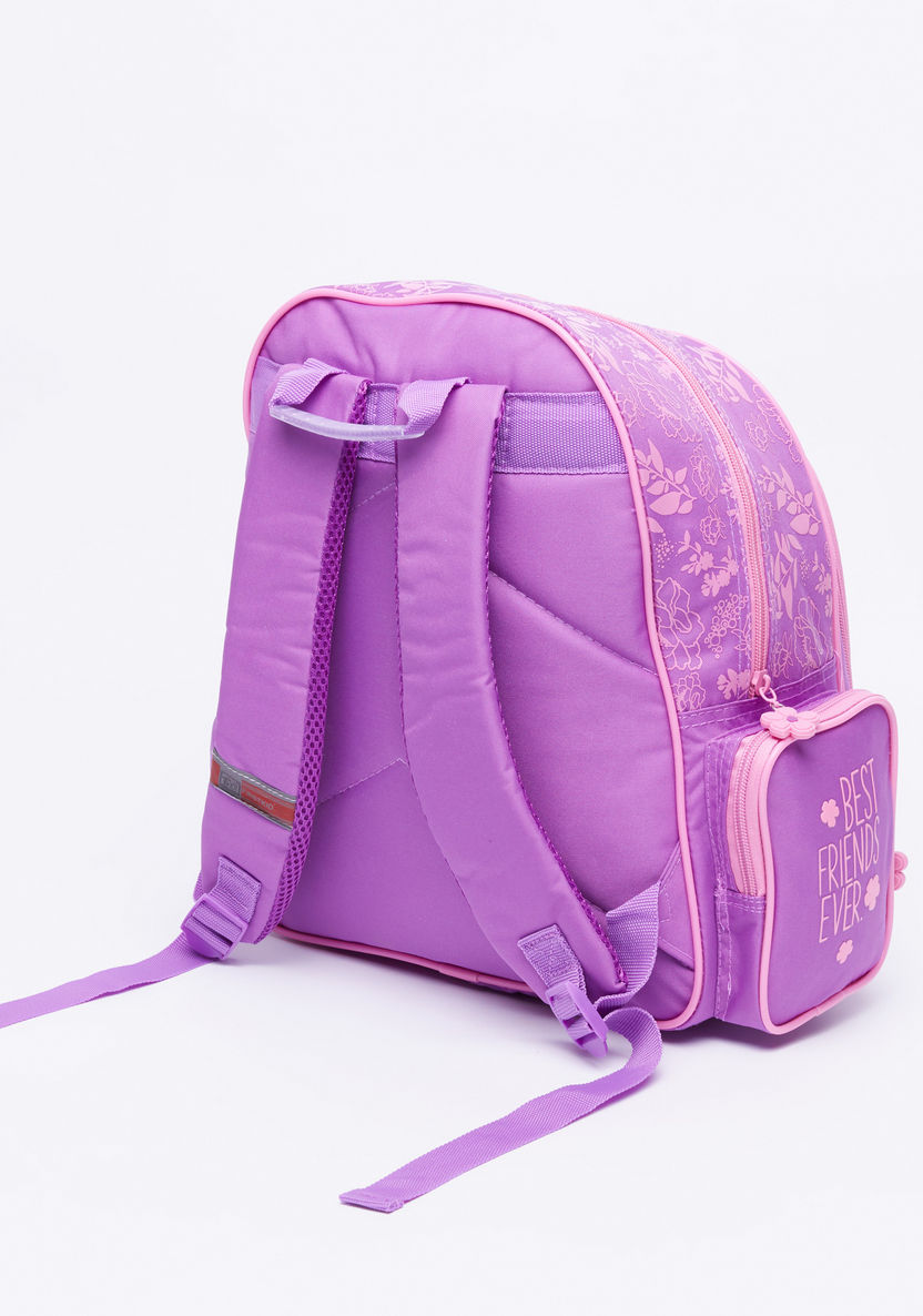 Sofia the First Printed Backpack with Zip Closure-Backpacks-image-3