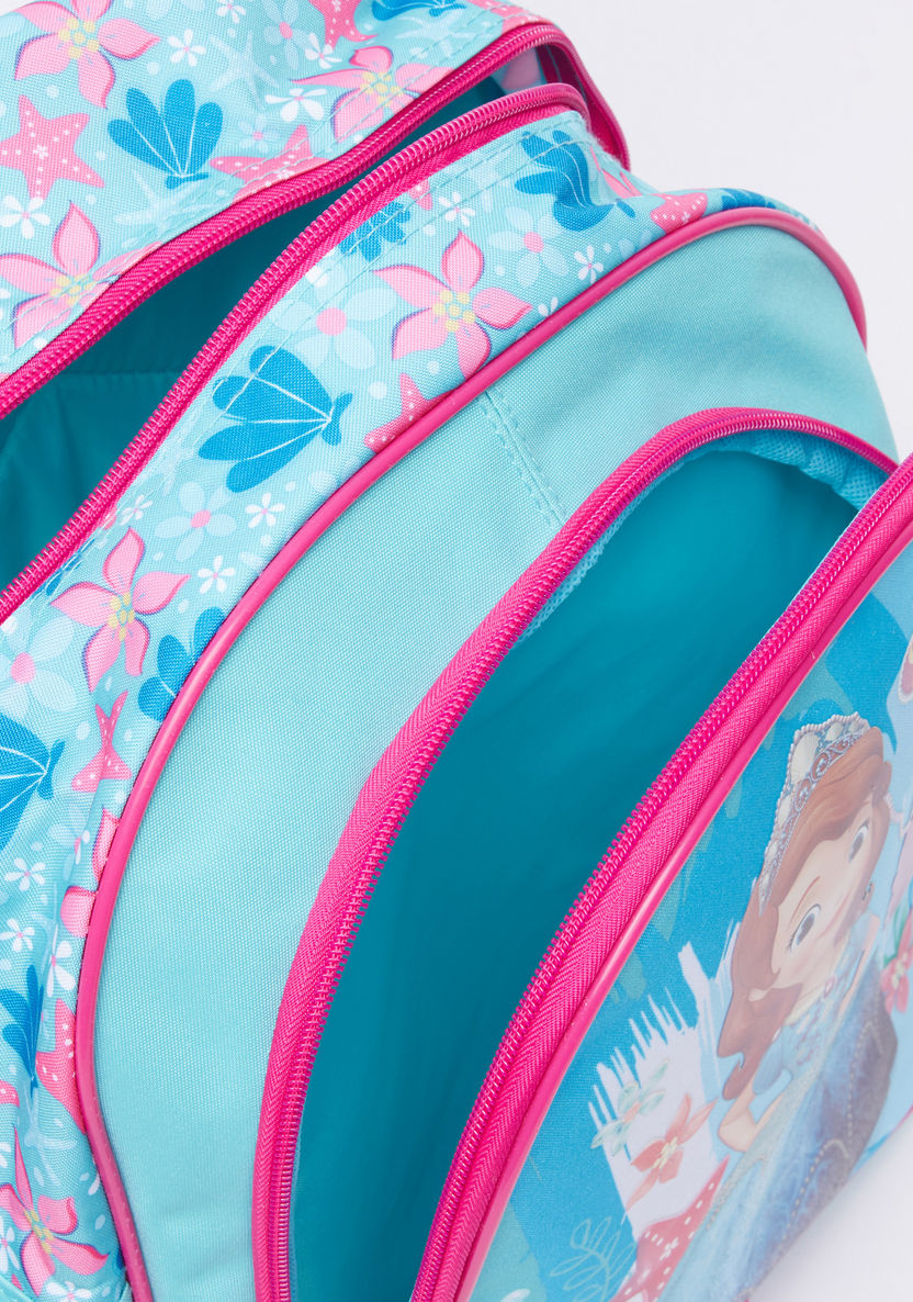 Sofia the First Printed Backpack with Zip Closure-Backpacks-image-2
