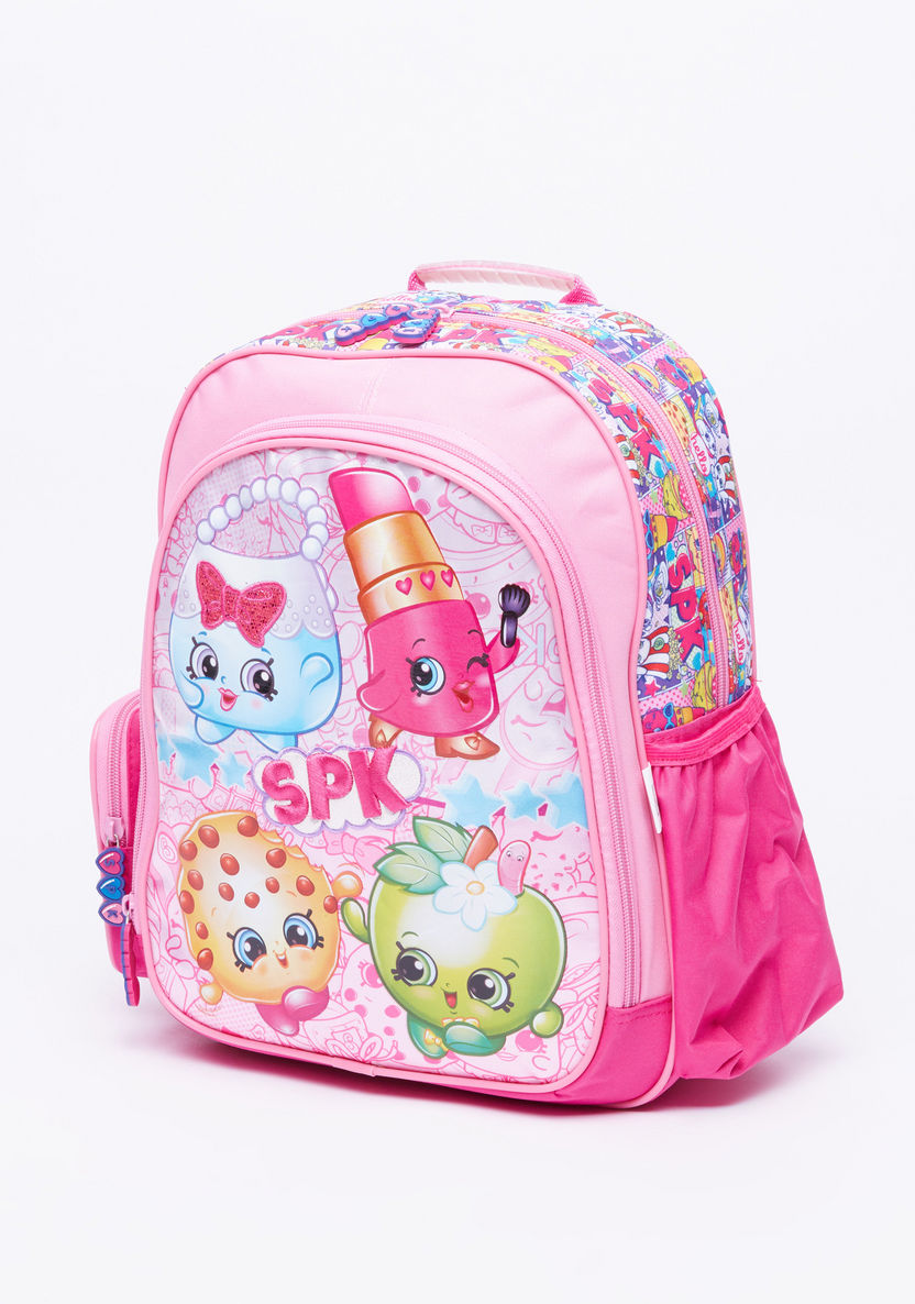 Shopkins Printed Backpack with Zip Closure and Adjustable Straps-Backpacks-image-0