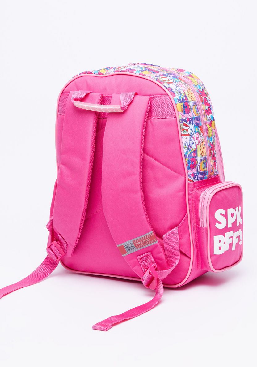 Shopkins Printed Backpack with Zip Closure and Adjustable Straps-Backpacks-image-1
