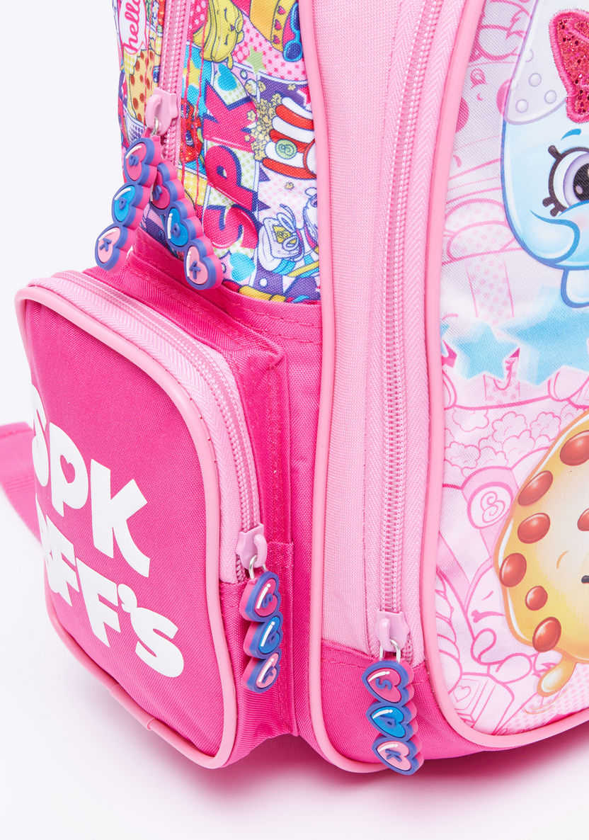 Shopkins Printed Backpack with Zip Closure and Adjustable Straps-Backpacks-image-2