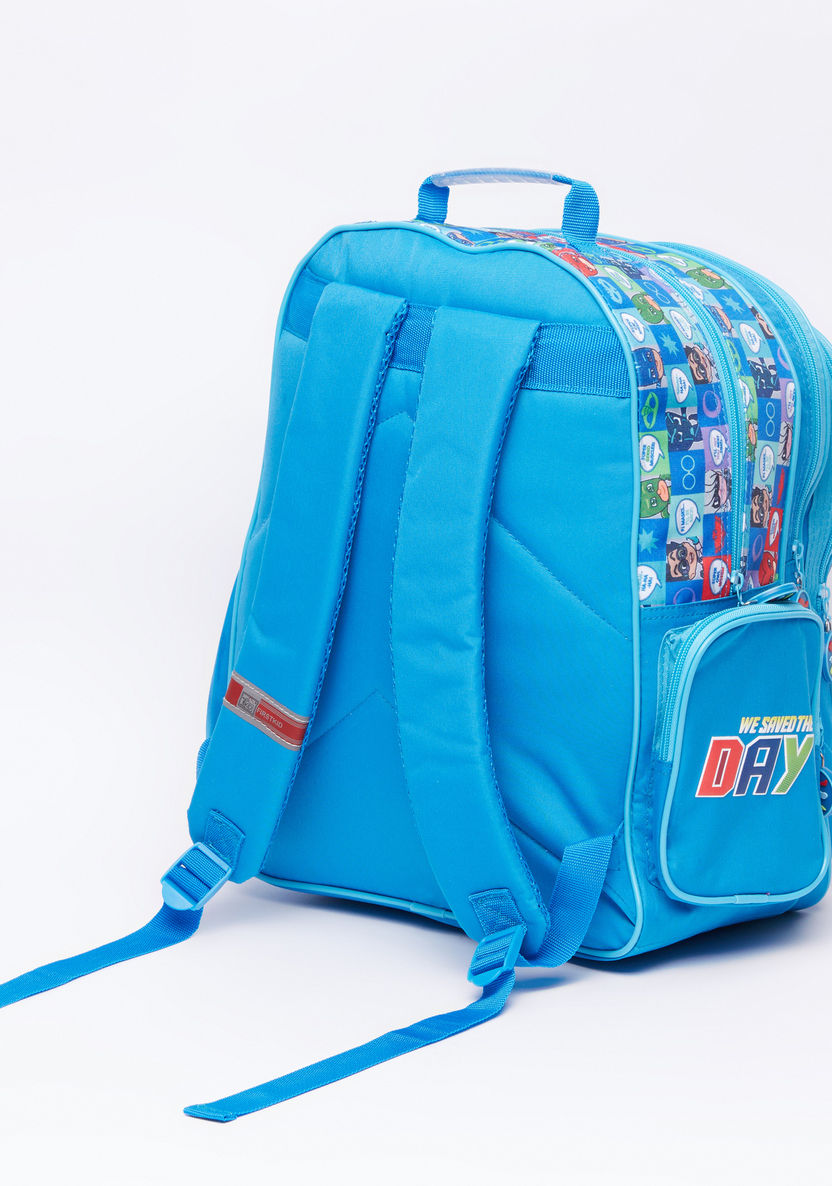 PJ Masks Printed Backpack with Zip Closure and Adjustable Straps-Backpacks-image-1