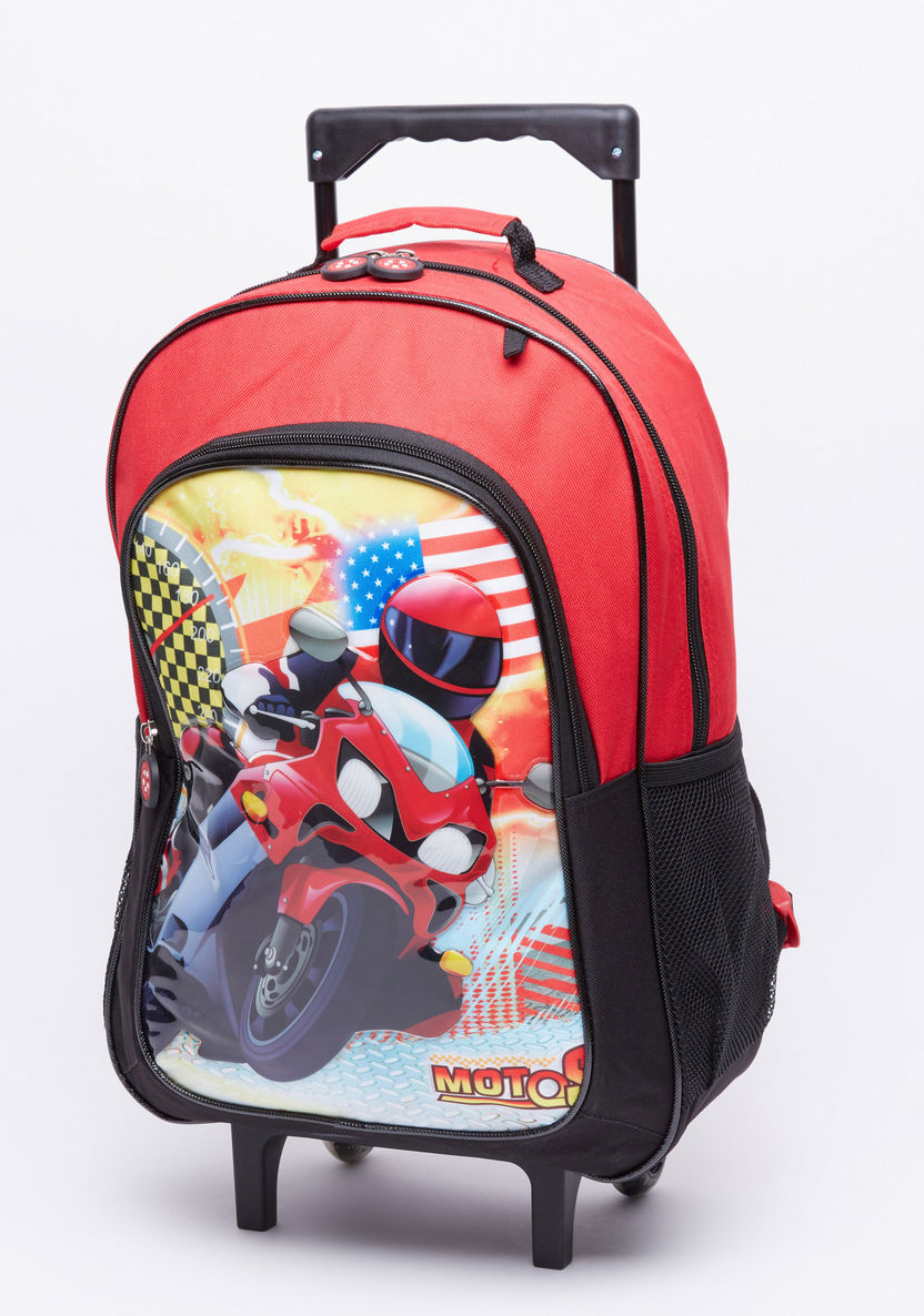 Juniors Moto Speed Trolley with Lunch Bag and Pencil Case-School Sets-image-1