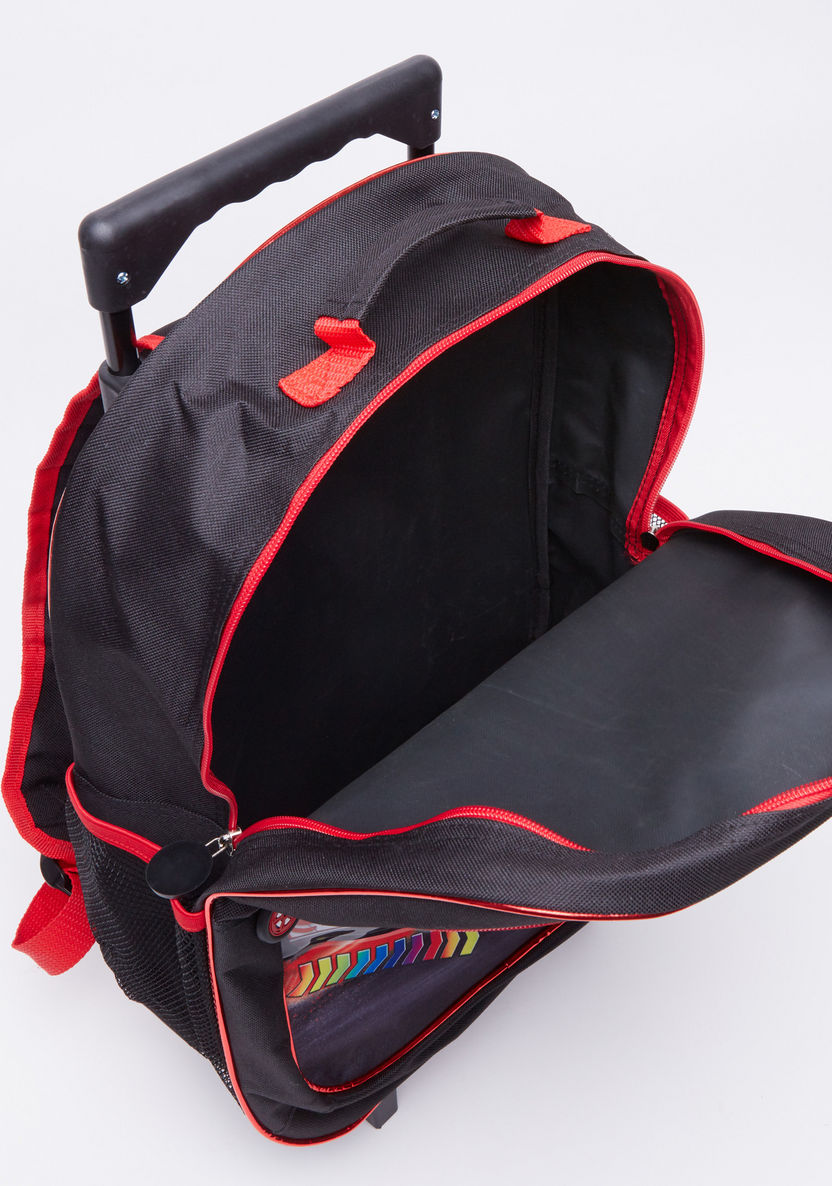 Juniors Printed 3-Piece Trolley Backpack Set with Zip Closure-School Sets-image-5