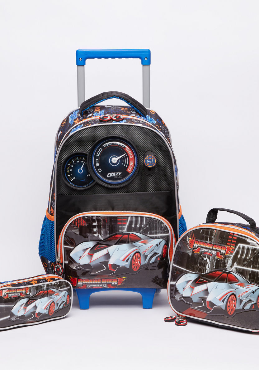 Juniors Printed 3-Piece Trolley Backpack Set-School Sets-image-0