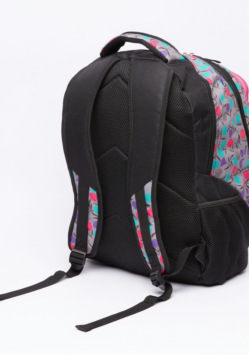 Juniors Printed Backpack with Zip Closure and Pencil Case-Backpacks-image-2