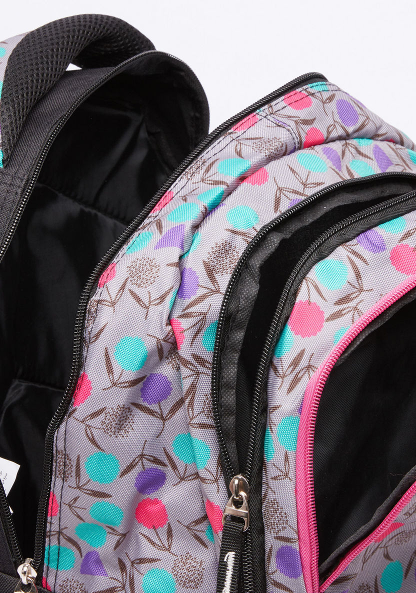 Juniors Printed Backpack with Zip Closure and Pencil Case-Backpacks-image-4