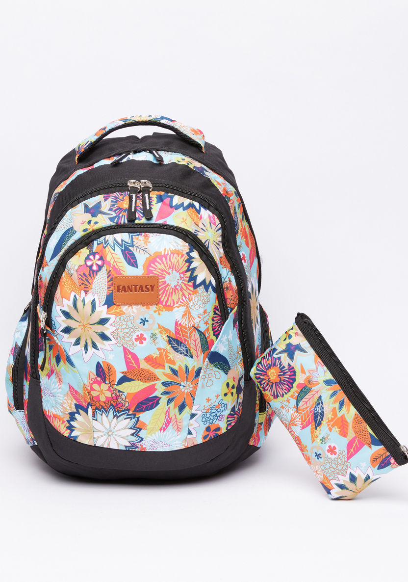 Juniors Printed Backpack and Matching Pencil Case-Backpacks-image-0