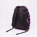 Juniors Printed and Textured Backpack with Zip Closure-Backpacks-thumbnail-1