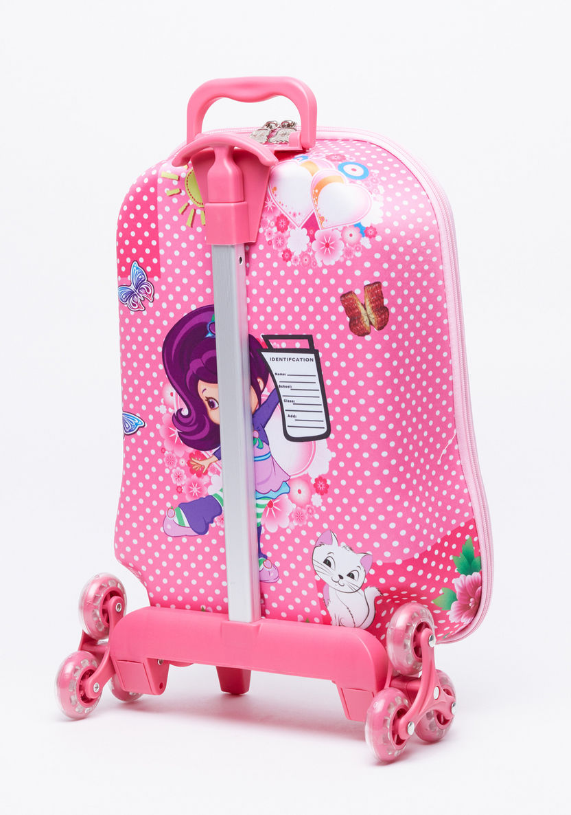 Juniors Doll Printed 3-Piece Trolley Backpack Set-School Sets-image-2