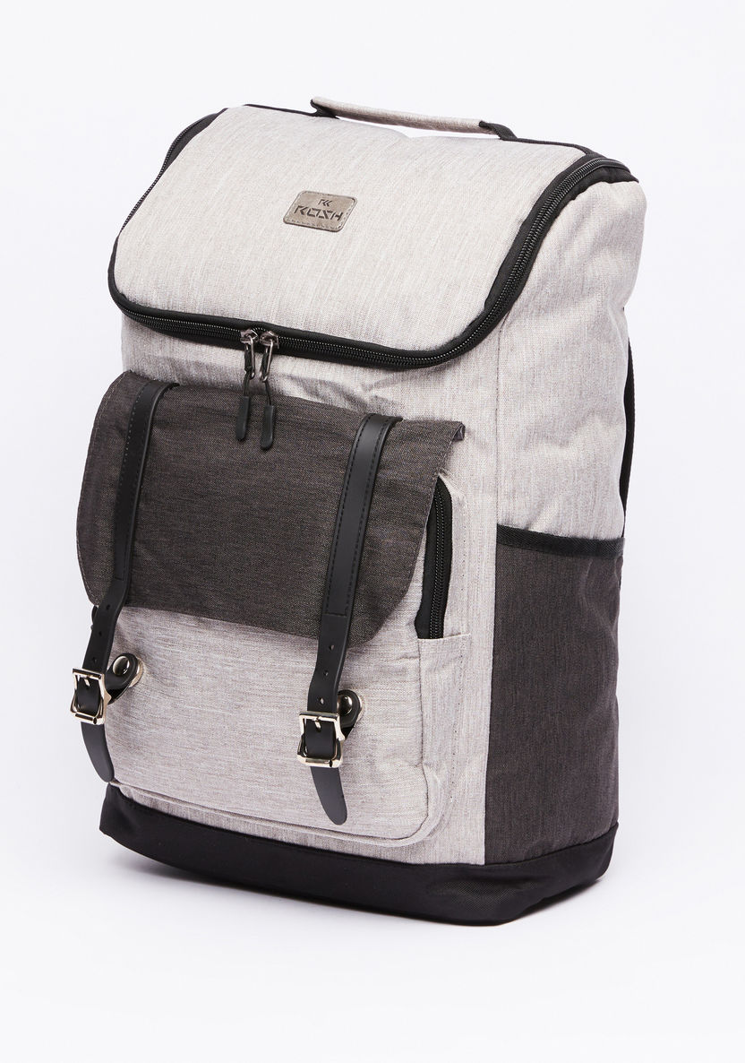 Juniors Textured Backpack with Laptop Section and Adjustable Straps-Backpacks-image-0